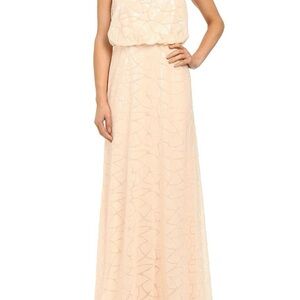 Donna Morgan Blouson Maxi Dress in Soft Cream
